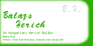 balazs herich business card